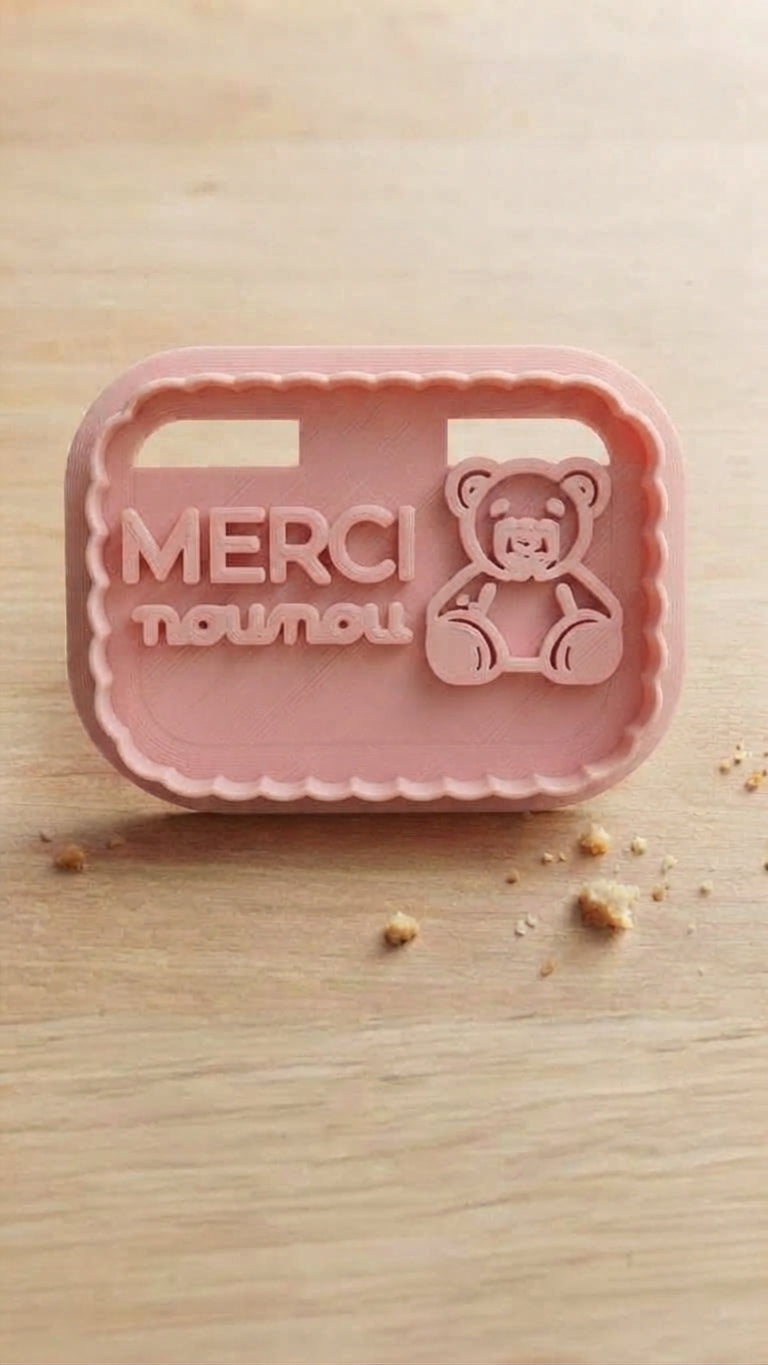 Emporte-pièce « Merci nounou », cadeau pour assistante maternelle – photo 2