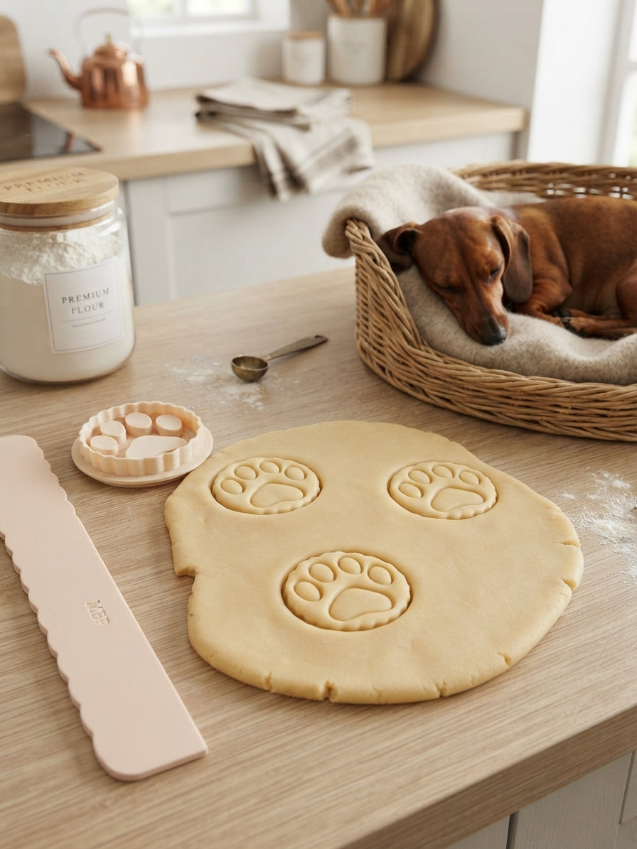 Emporte-pièce rond empreinte de patte de chien