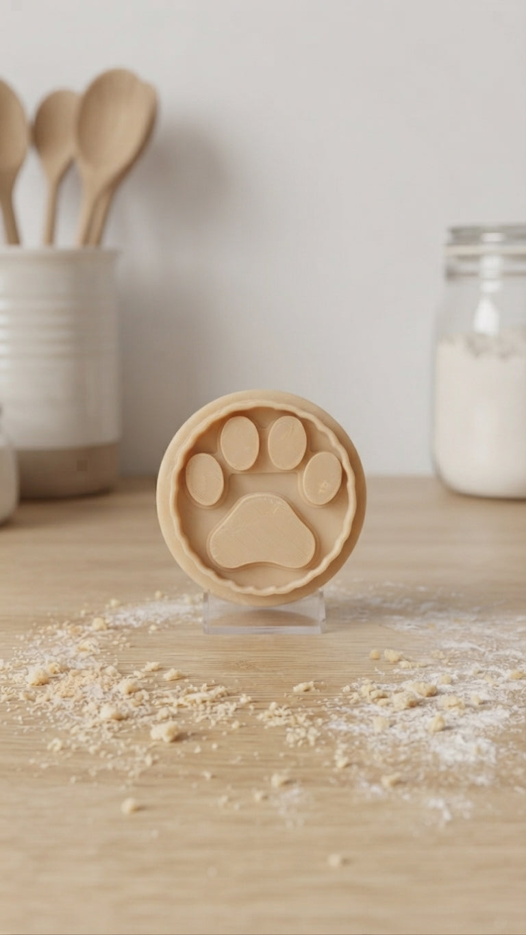 Emporte-pièce rond empreinte de patte de chien – photo 2