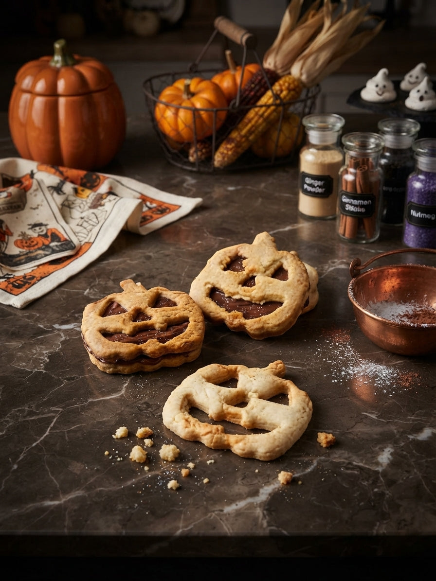 Emporte-pièce citrouille pour biscuit fourré d'Halloween – photo 3