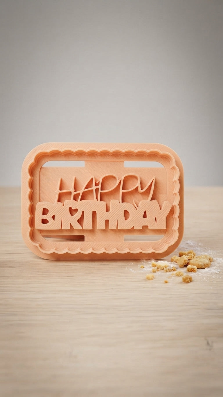 Emporte-pièce « Happy birthday » pour biscuits d'anniversaire