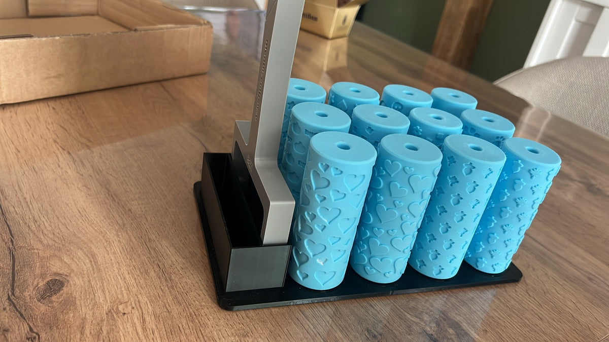 Support de rangement rouleaux et manche MBP – photo réelle